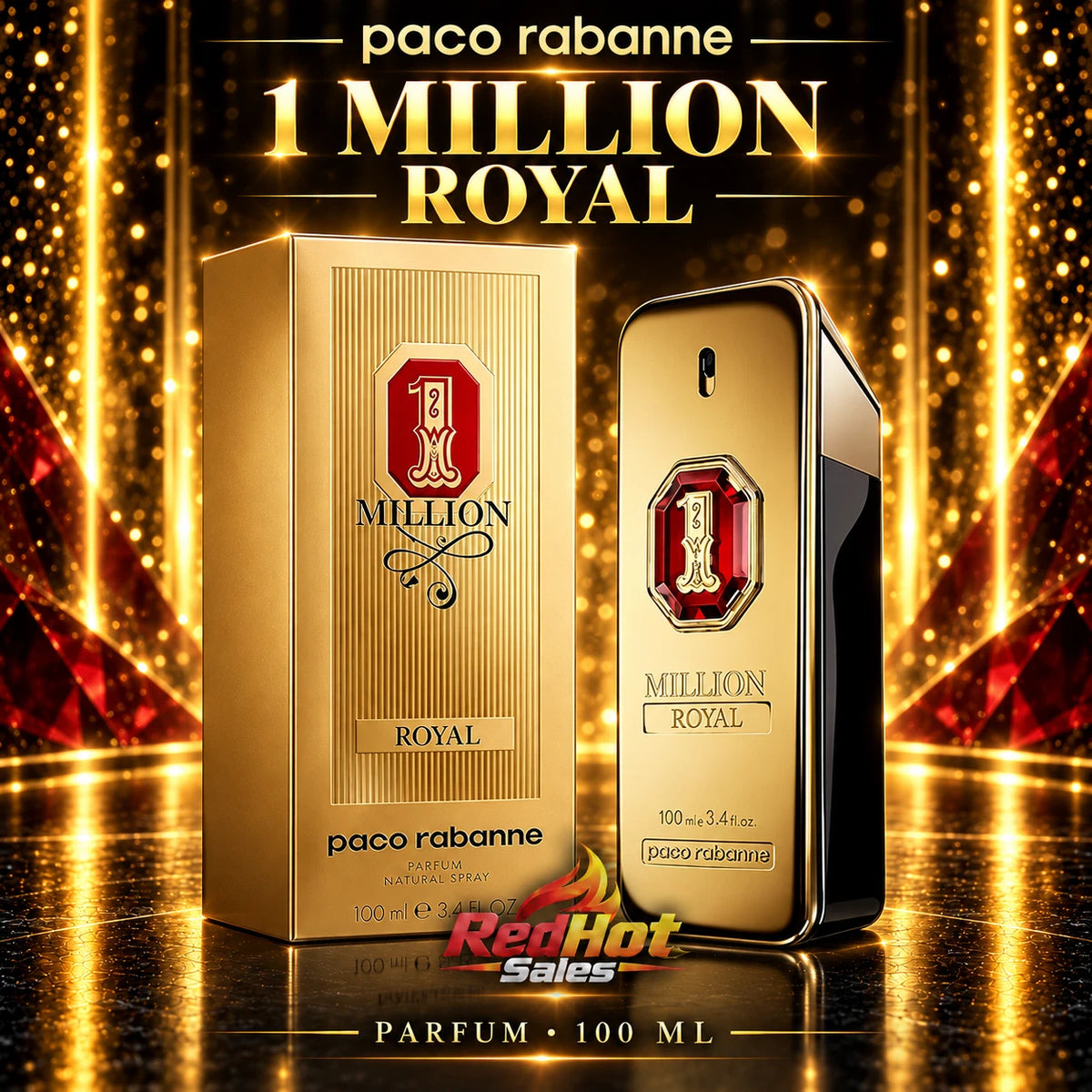 Paco Rabanne 1 Million Royal 100ml Parfum Spray for Men Boxed