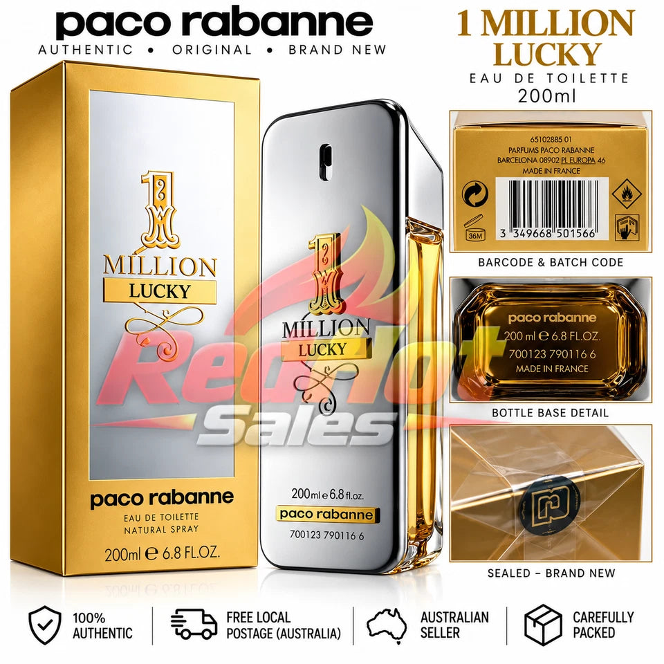 Paco Rabanne 1 Million Lucky Eau de Toilette 100ml Men's Fragrance New In Box
